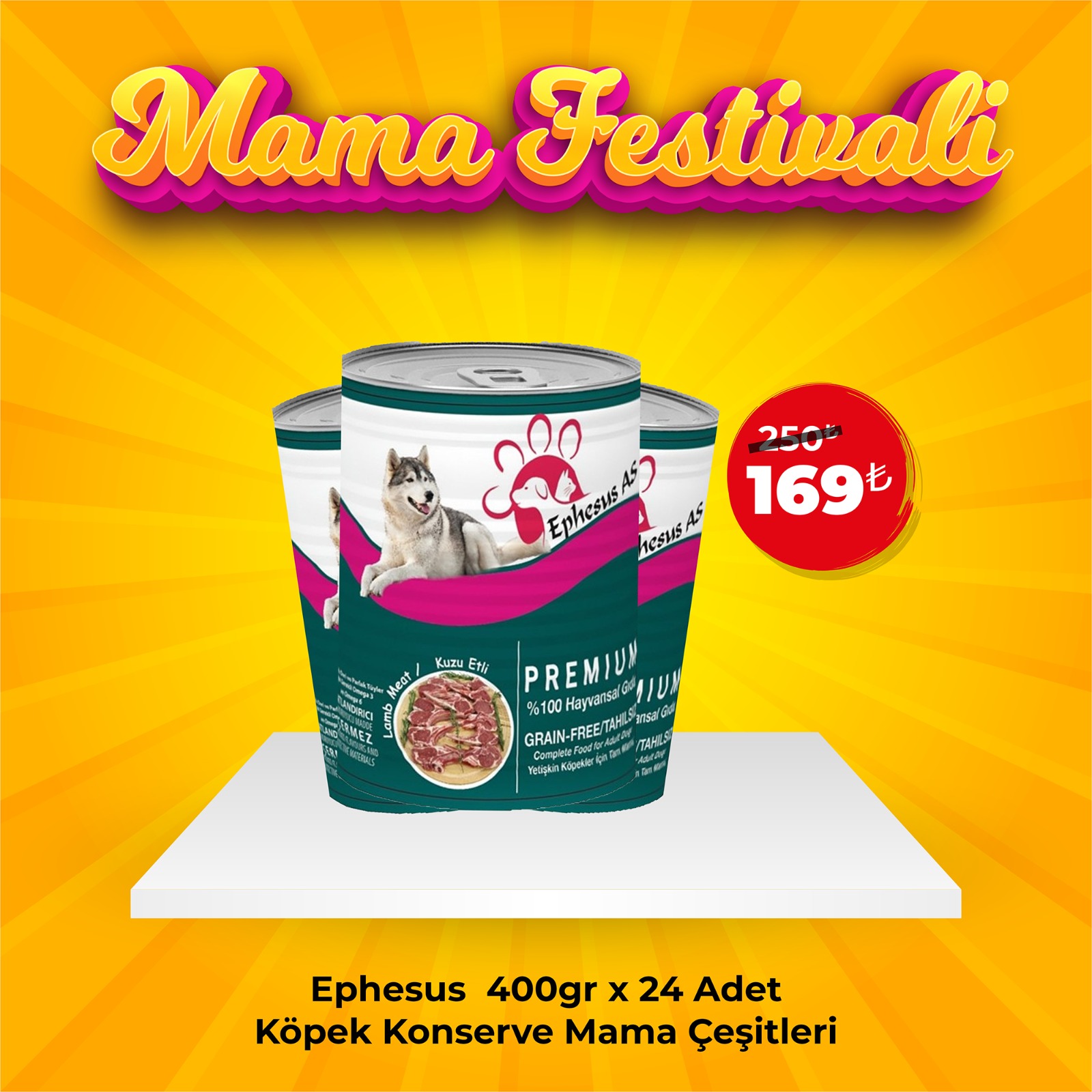 Ephesus As 415 gr x 24 Adet Köpek Maması Çeşitleri