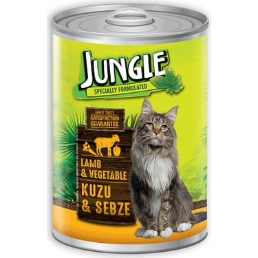 Jungle Kuzu Etli Sebzeli Kedi Konservesi 415 gr