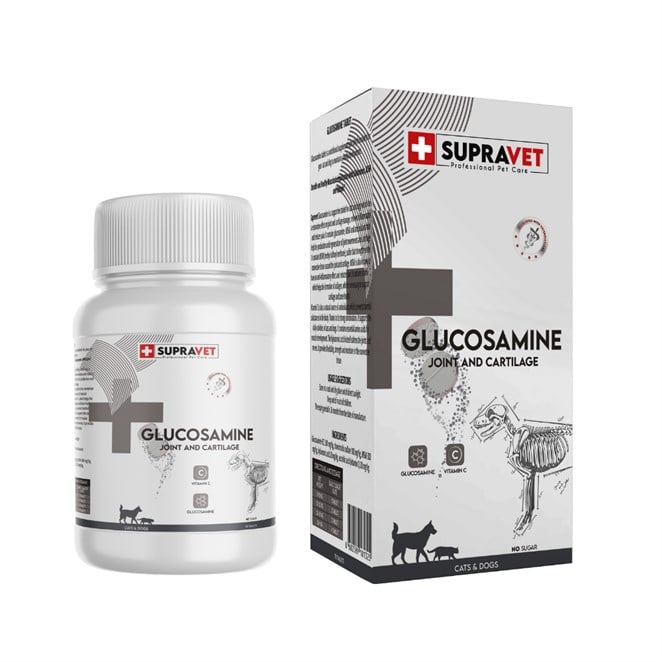 Supravet Kedi ve Köpek Eklem Sağlığı Güçlendirici Glukozamin Tablet+Vitamin C 75 Tablet