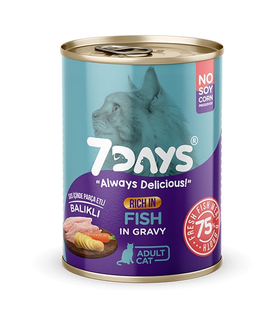 7 Days Taze Balık Etli Yavru Kedi Konservesi 415 Gr X 24 Adet