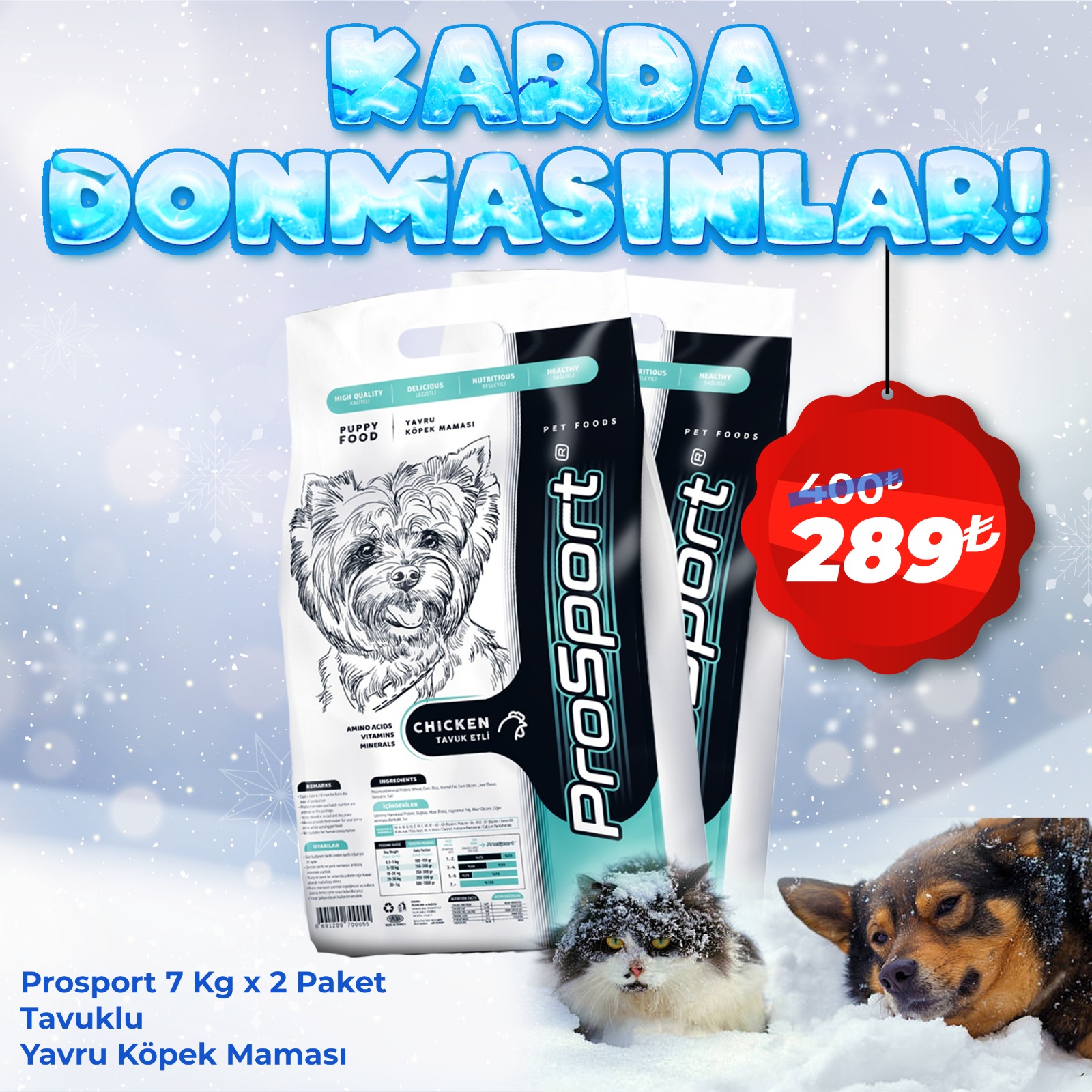 Prosport 7 Kg Tavuklu Yavru Köpek Maması x 2 Paket