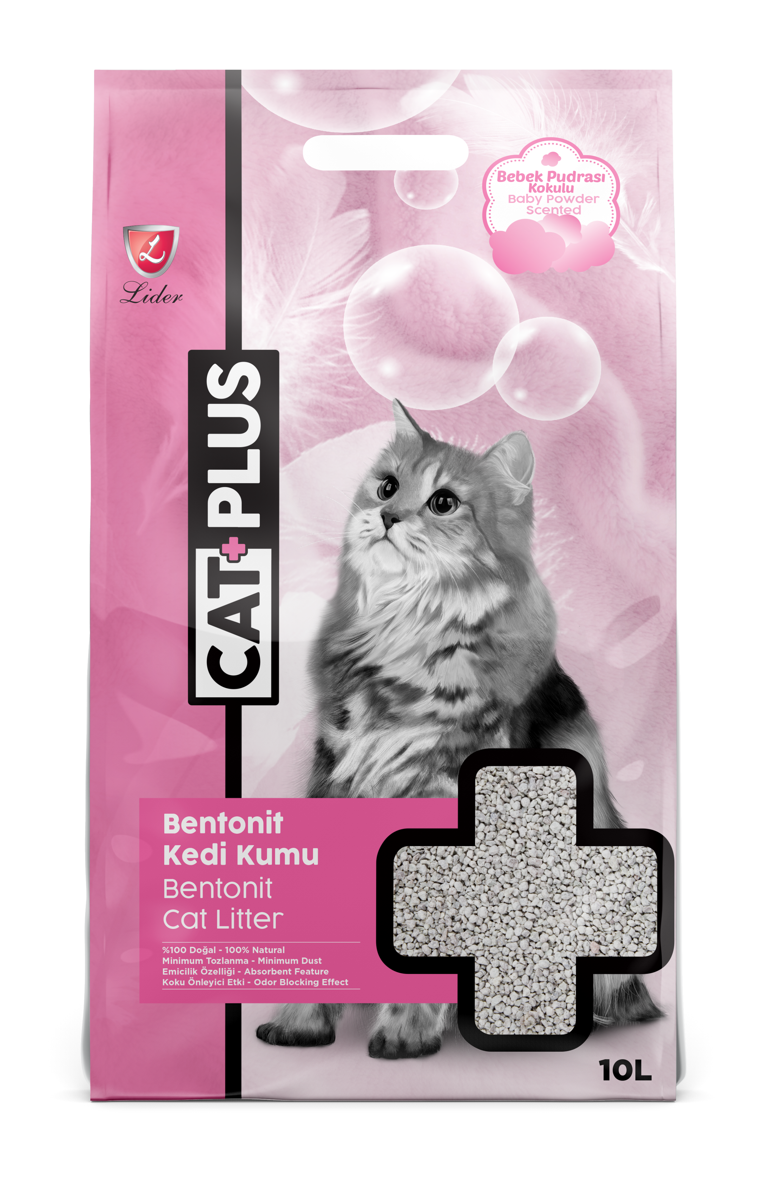 CatPlus Bebek Pudralı Kedi Kumu 10 Lt