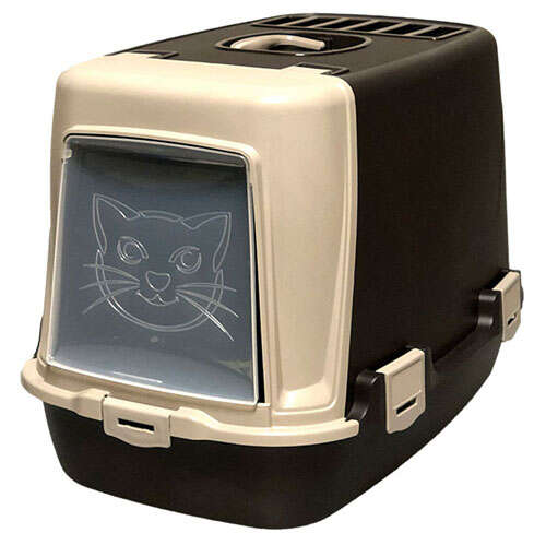 Irak Plastik Plastart Önü Açılabilen Kapalı Kedi Tuvaleti Kürekli 38,5x60x40,5 cm