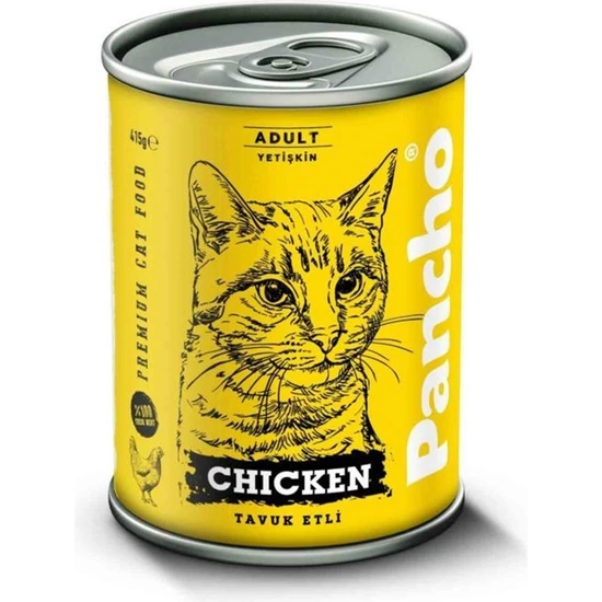 PANCHO Tavuklu Yetişkin Kedi Konserve 415 Gr x 20 Adet