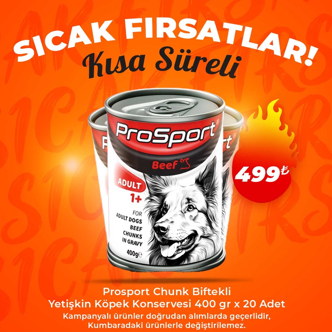 Prosport Köpek Konserve çeşitleri 20 Adet x 400gr