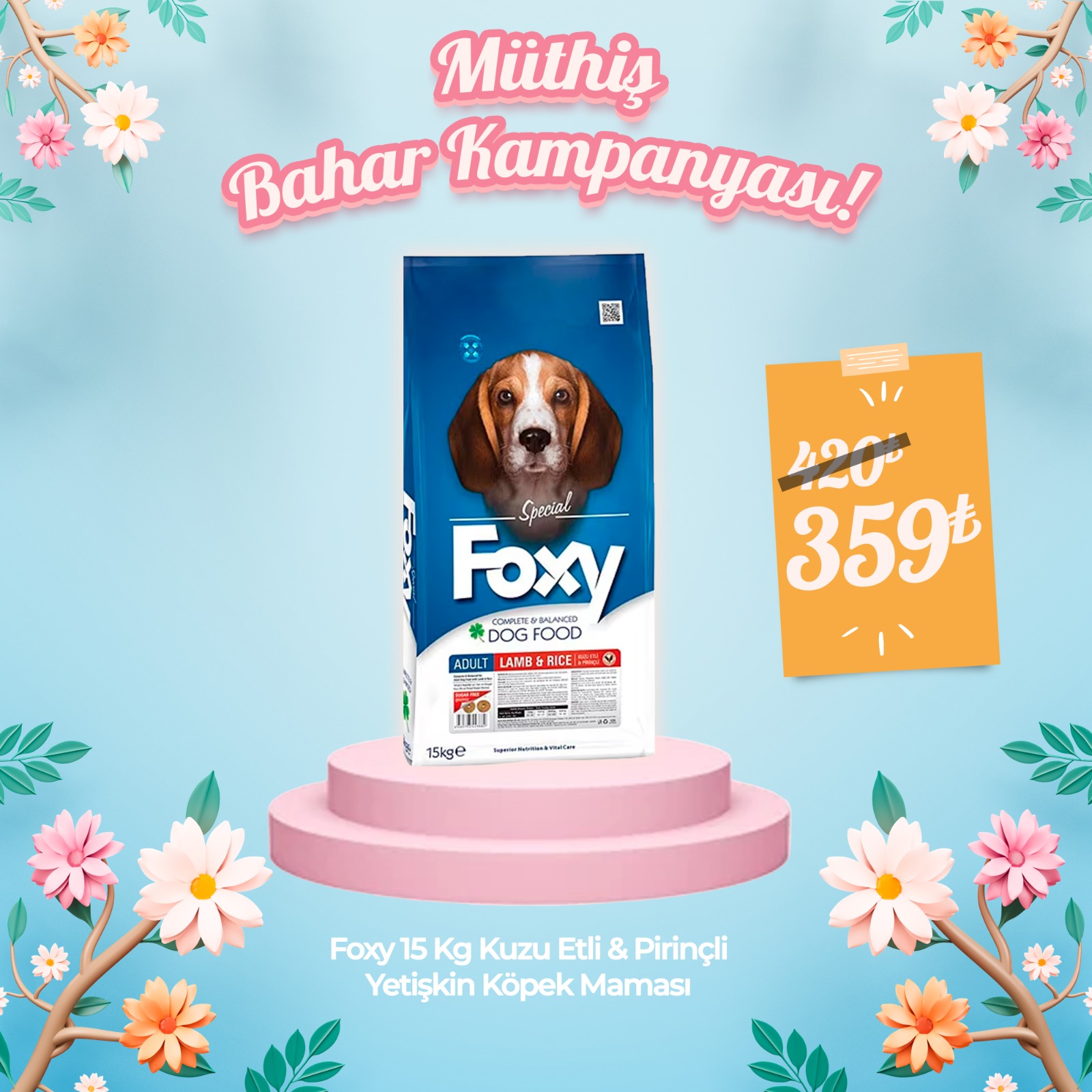 Foxy 15 Kg Kuzu Etli Yetişkin Köpek Maması