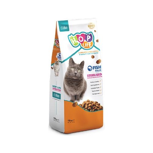 Hop Life Balıklı Kısırlaştırılmış Kedi Maması 15 Kg