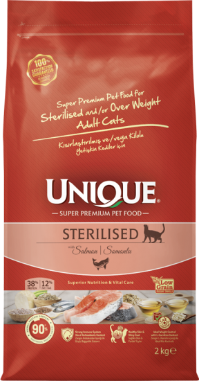 Unique Kısırlaştırılmış Kedi Maması Somonlu 7 kg