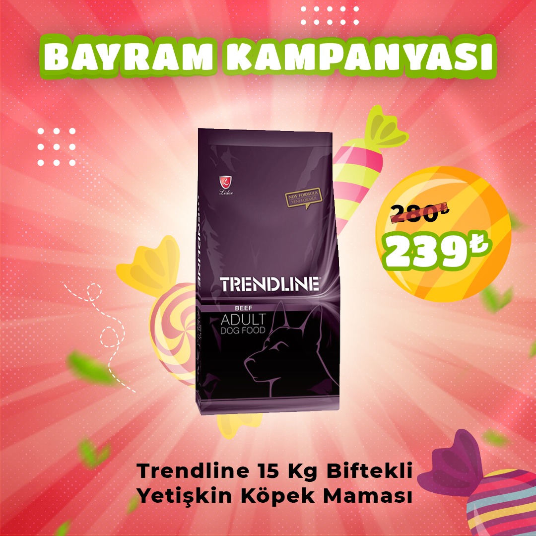 Trendline 15 Kg Biftekli Yetişkin Köpek Maması