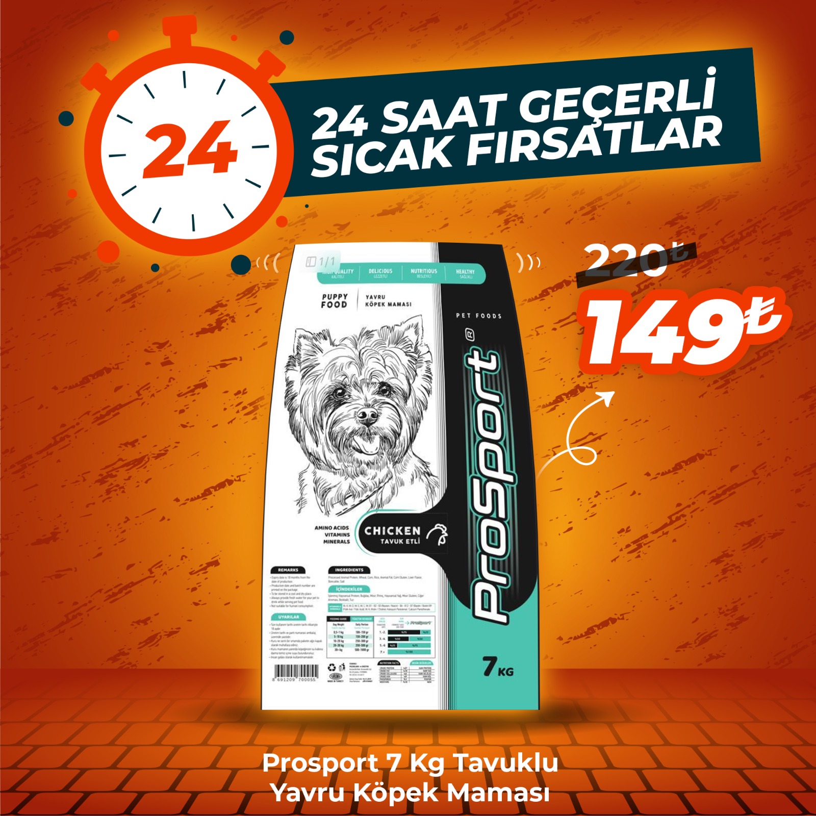 Prosport 7 Kg Tavuklu Yavru Köpek Maması