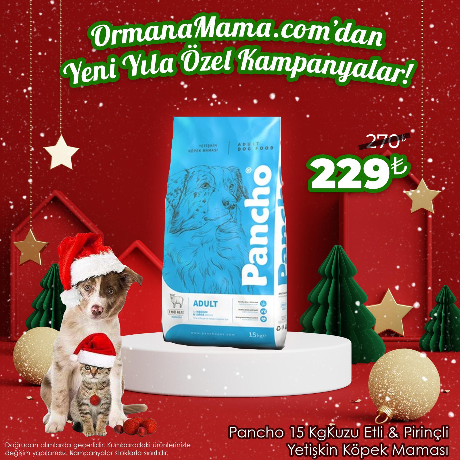 Pancho 15 Kg Kuzu Etli Pirinçli Yetişkin Köpek Maması
