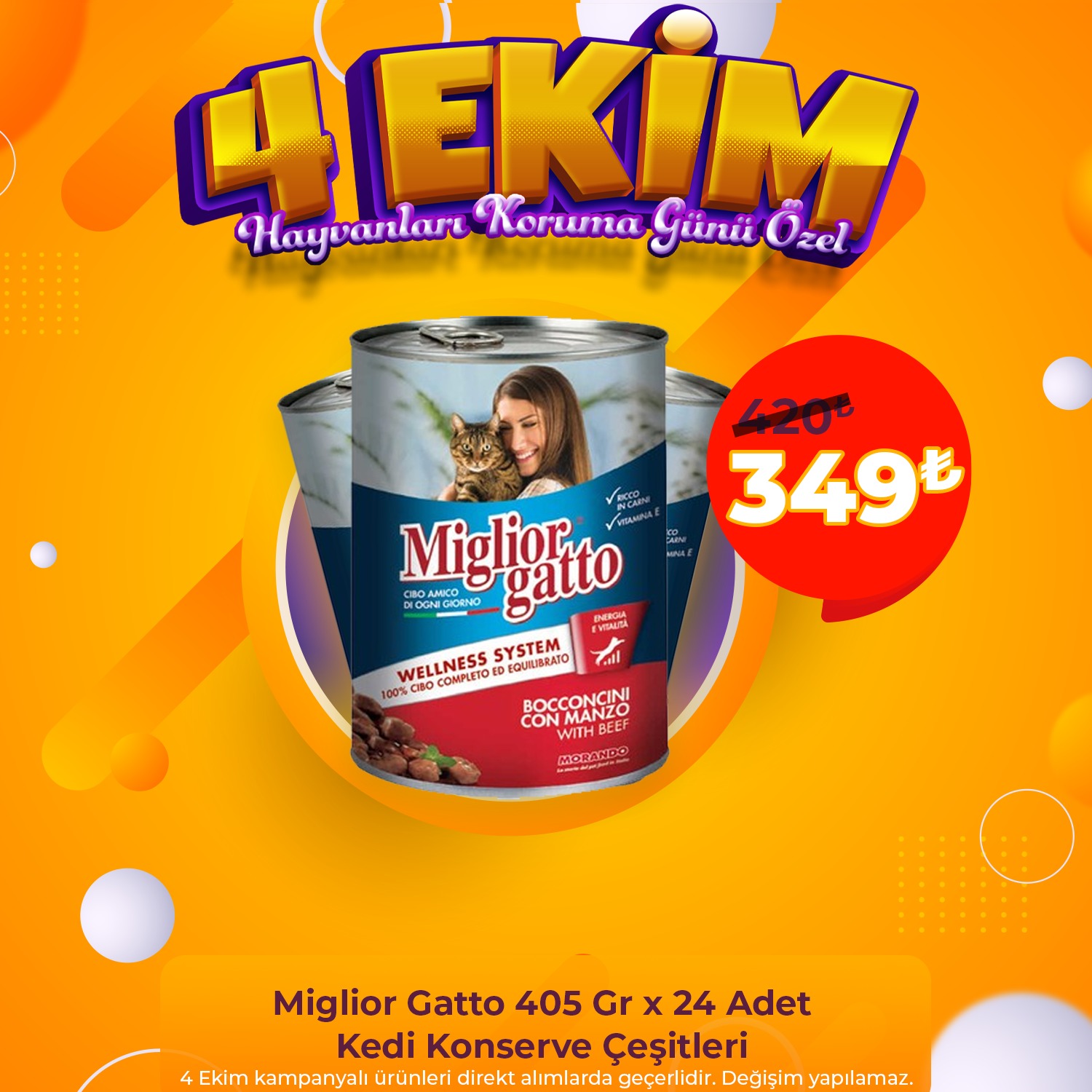 Miglior Gatto 405 Gr x 24 Adet Kedi Konserve Çeşitleri