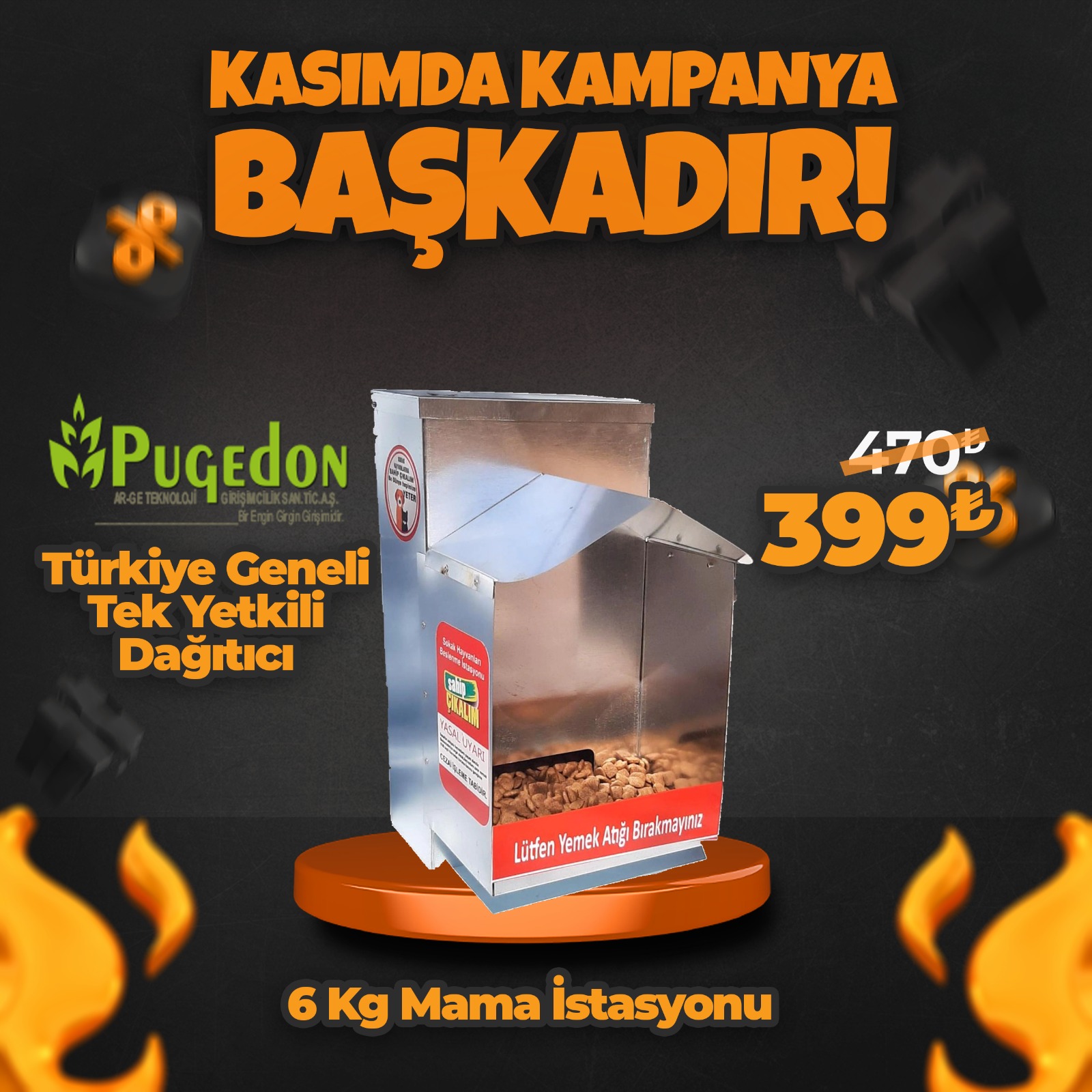 6 Kg Kedi ve Köpek Mama İstasyonu