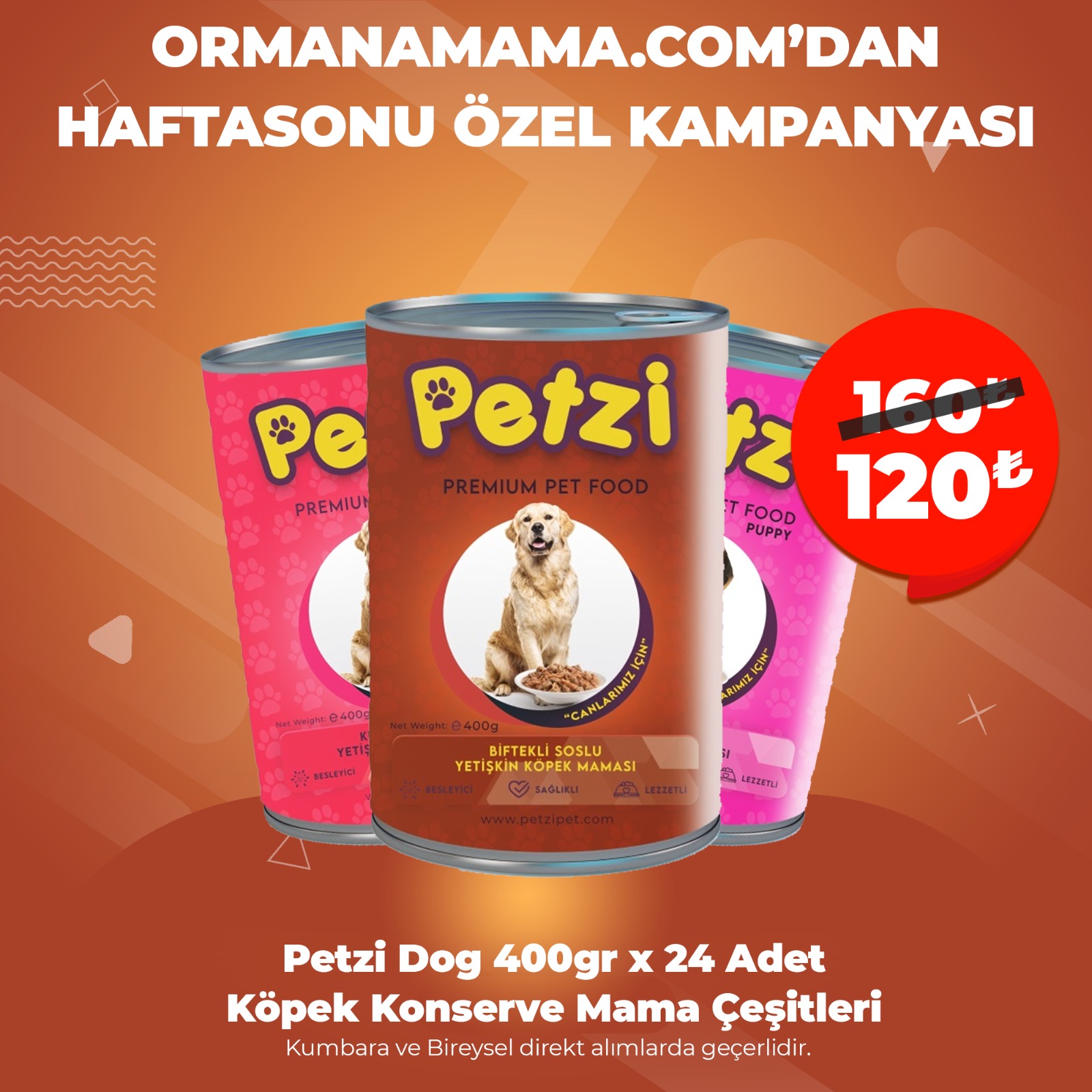 Petzi Dog Premium 400 Gr x24 Adet Köpek Konserve Çeşitleri