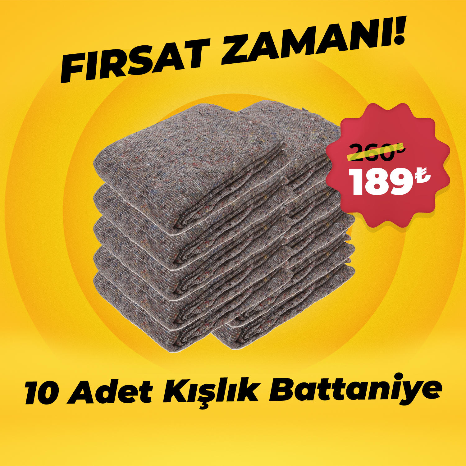 10 Adet Kışlık Battaniye