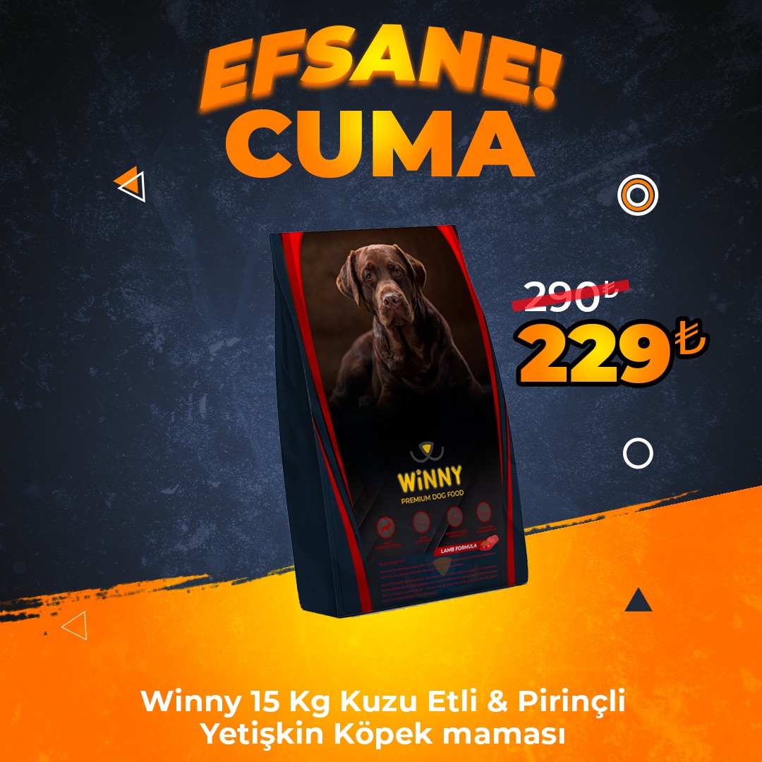 Winny Premium 15 Kg Kuzu Etli Yetişkin Köpek Maması