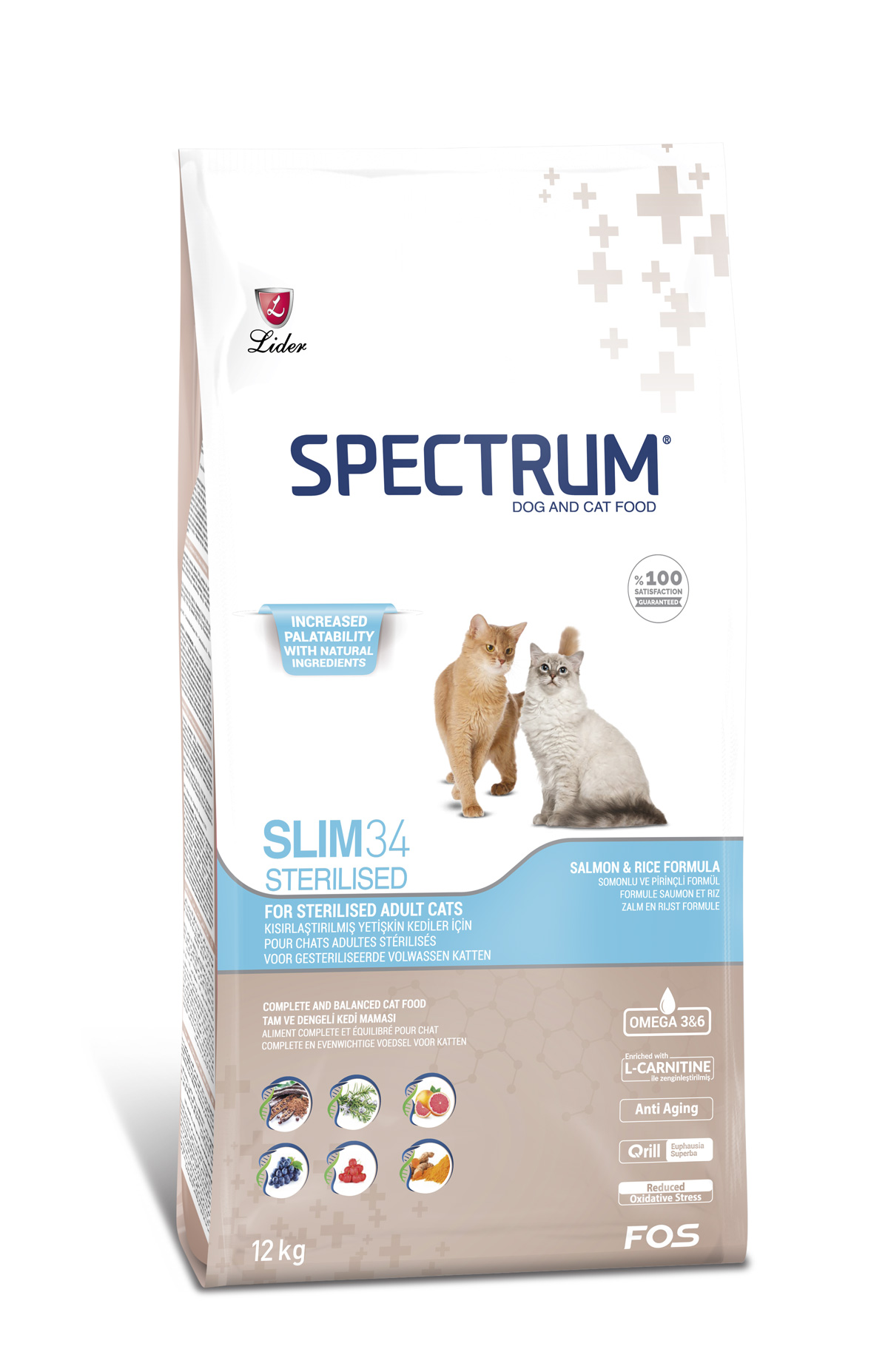 Spectrum Slim 34 Kısırlaştırılmış Yetişkin Kedi Maması 12Kg