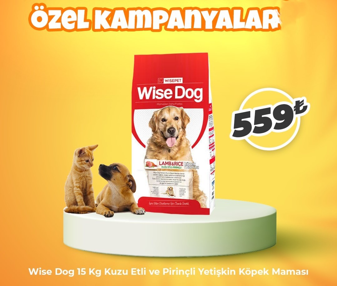Wise Dog 15 Kg Kuzu Etli ve Pirinçli Yetişkin Köpek Maması
