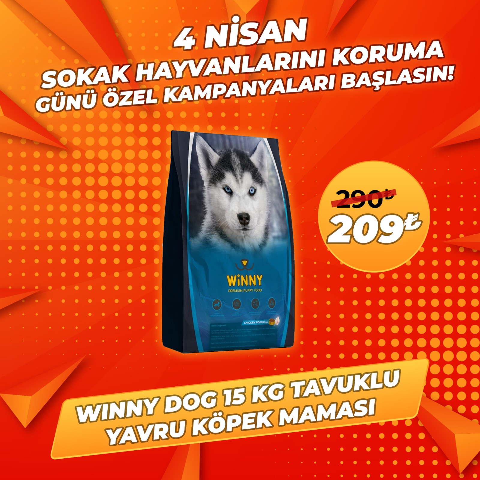 Winny Premium Puppy 15 Kg Yavru Köpek Maması
