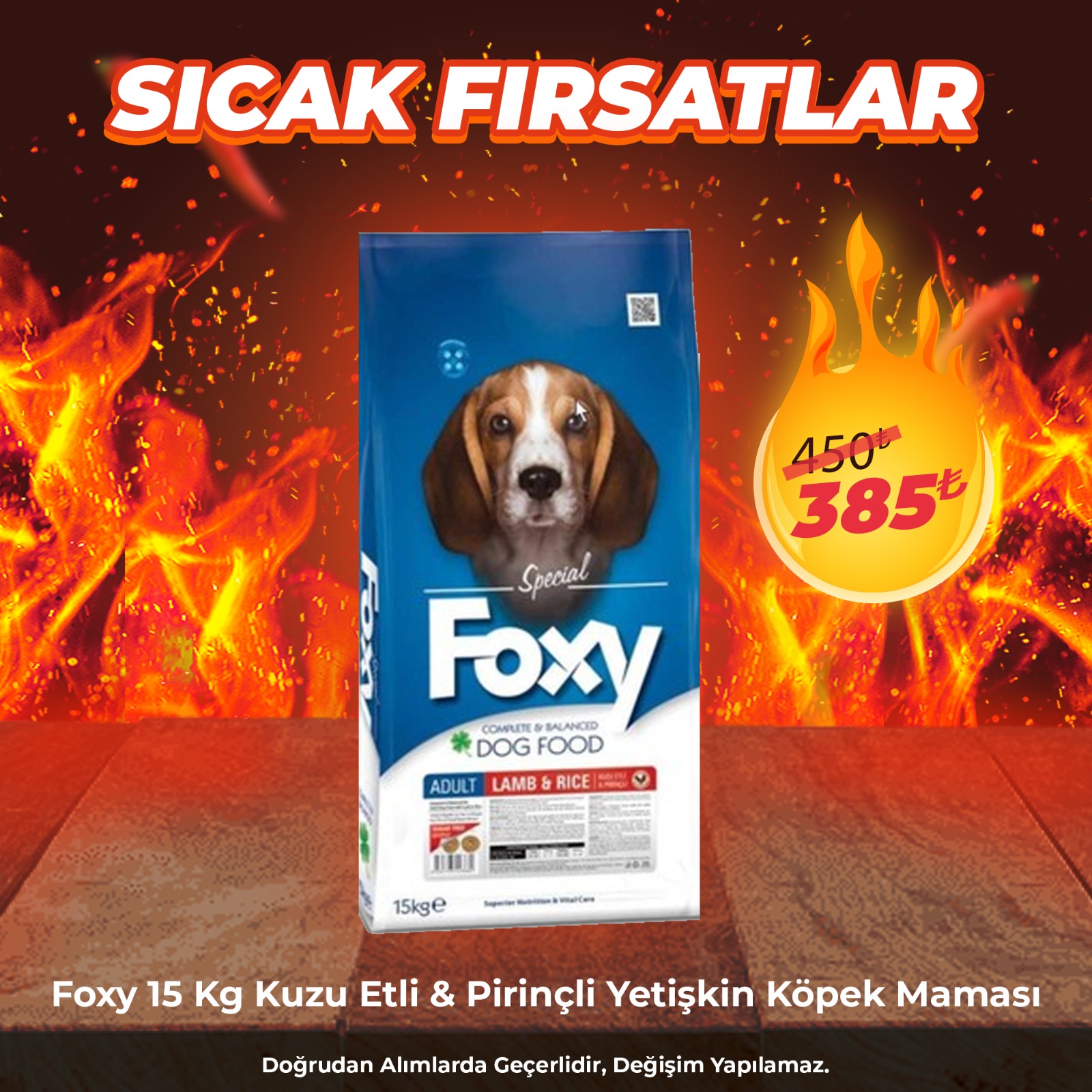 Foxy Kuzu Etli Yetişkin Köpek Maması 15 Kg