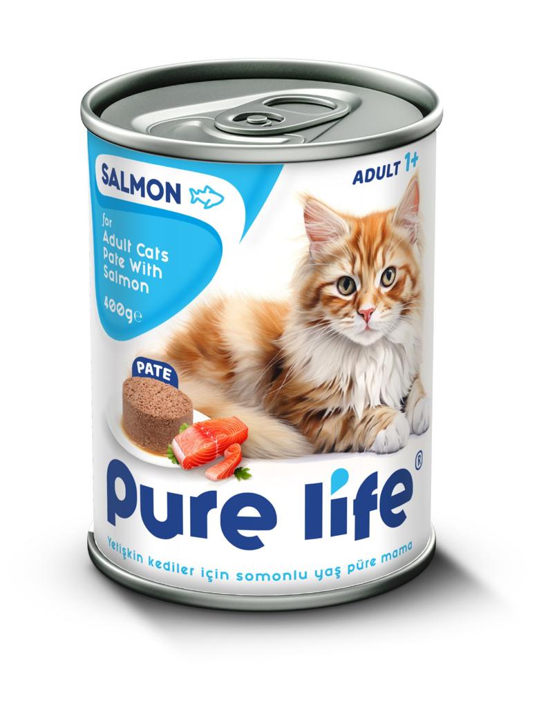 PureLife PATE Somonlu Yetişkin Kedi Konserve 400 Gr