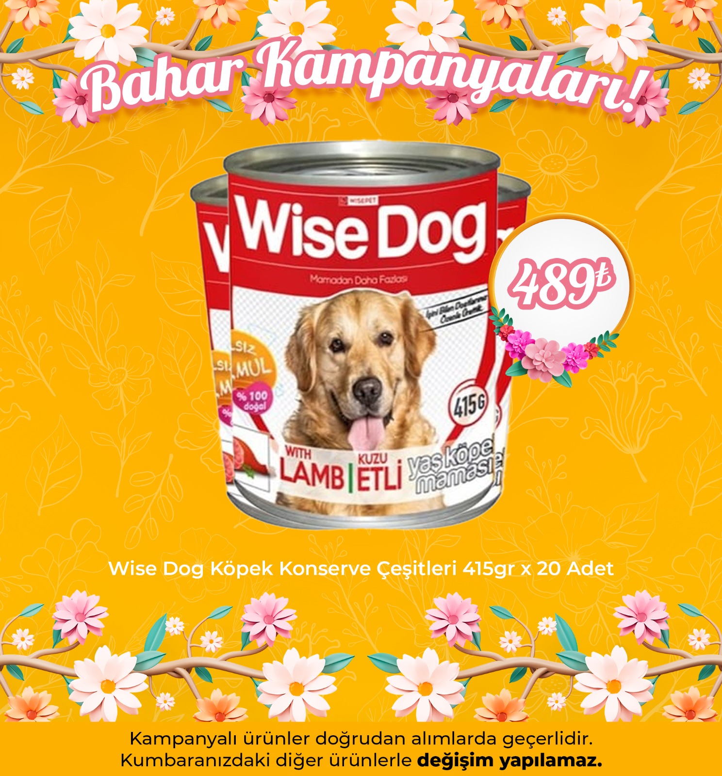 Wise Dog Köpek Konserve Çeşitleri 415gr x 20 Adet