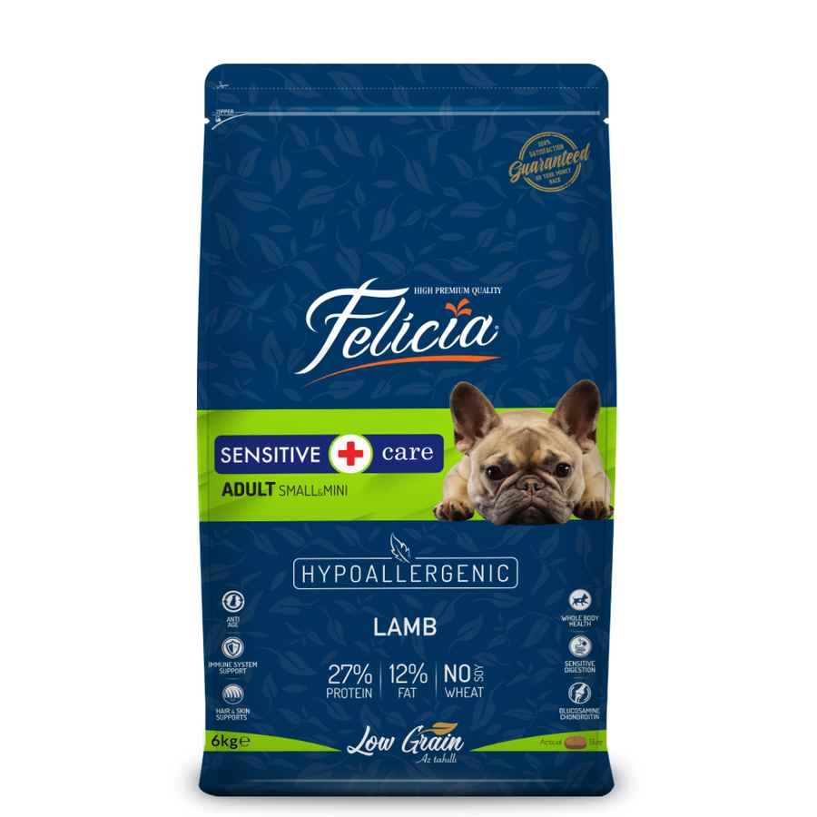 Felicia Az Tahıllı 6 Kg Yetişkin Kuzulu Small/Mini HypoAllergenic Köpek Maması