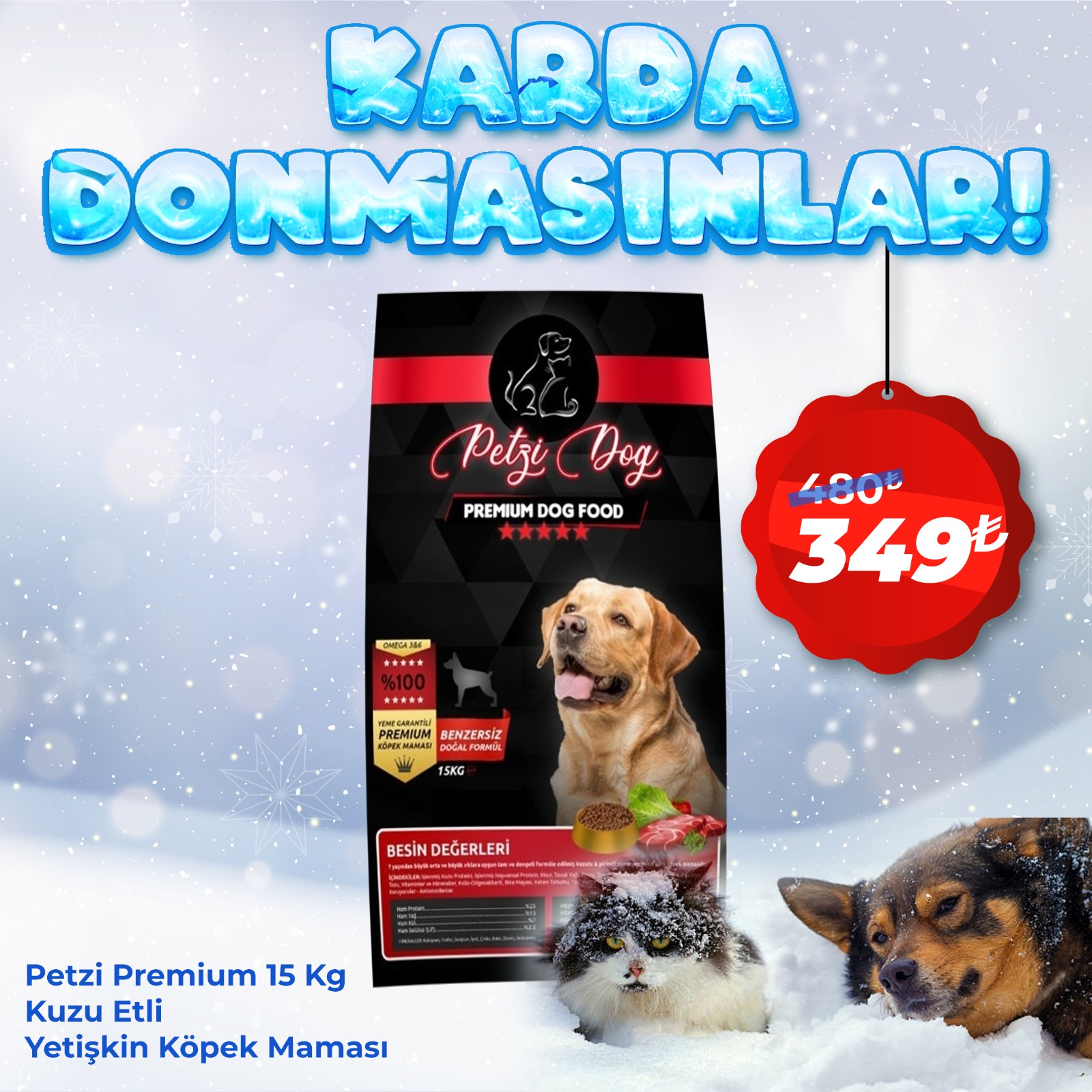 Petzi Dog Kuzu Etli 15 Kg Yetişkin Köpek Maması