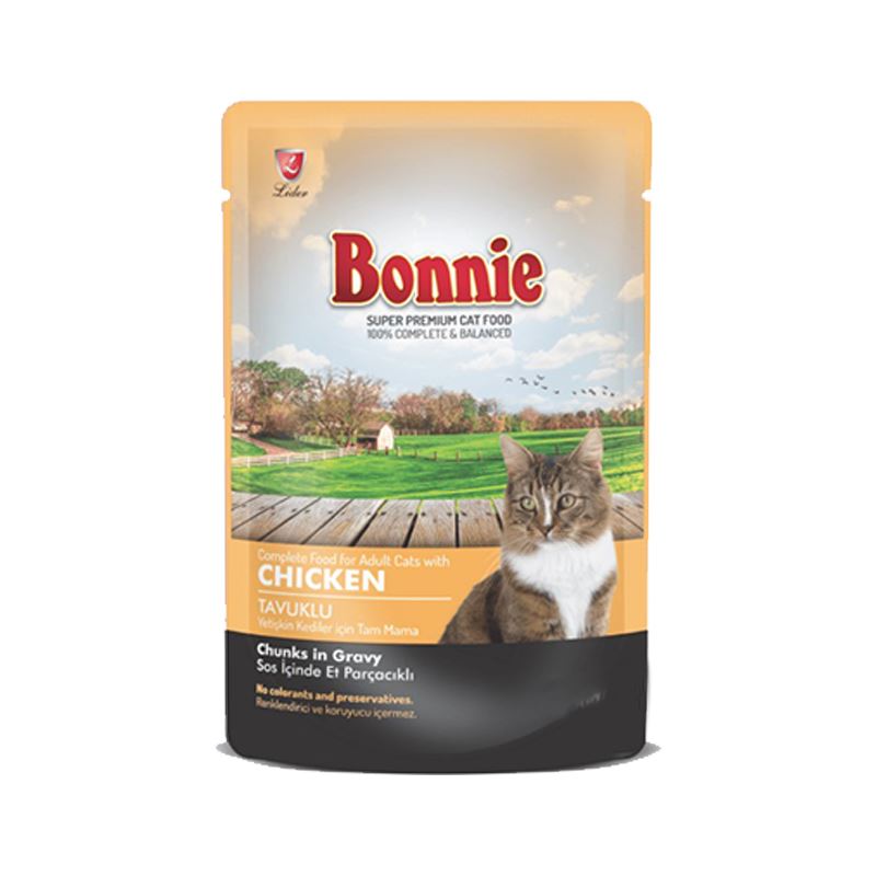 Bonnie Pouch Kedi Maması Çeşitleri 85 gr x 22 Adet
