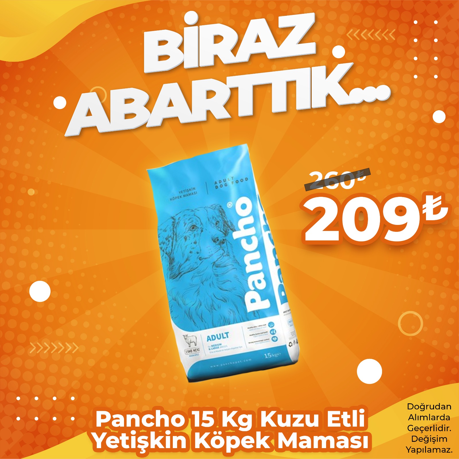 Pancho Kuzu Etli Yetişkin Köpek Maması 15 kg