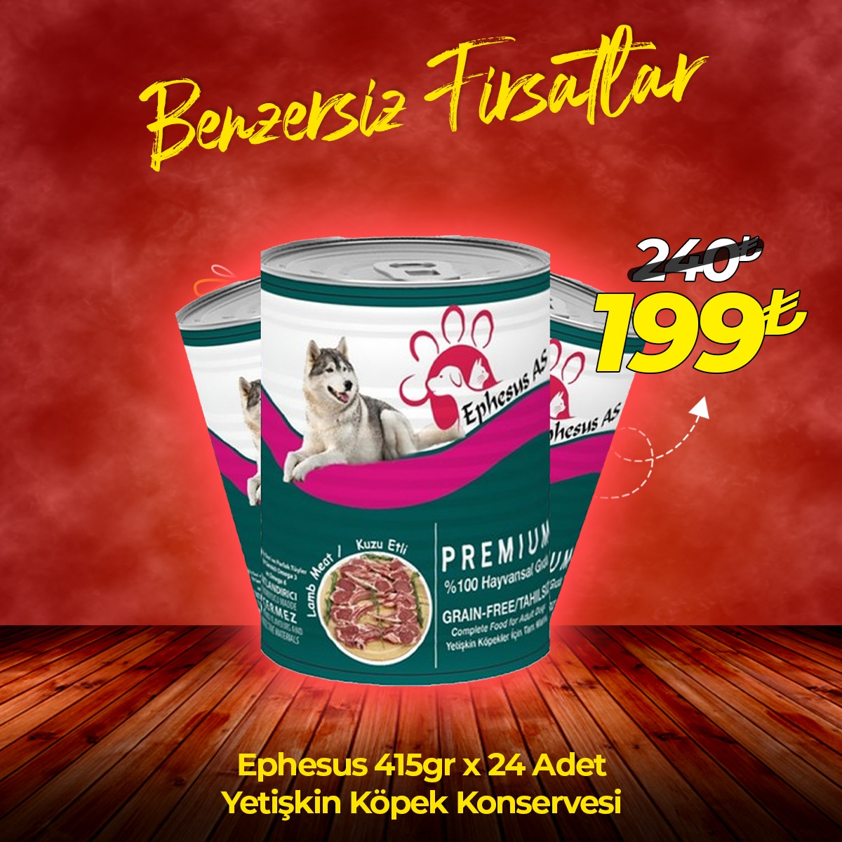 Ephesus As 415 gr x 24 Adet Köpek Konservesi Çeşitleri