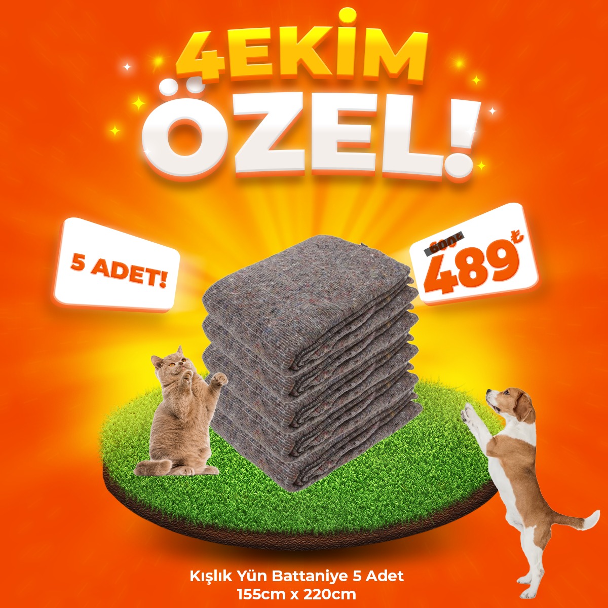 Kışlık Yün Battaniye 5 Adet