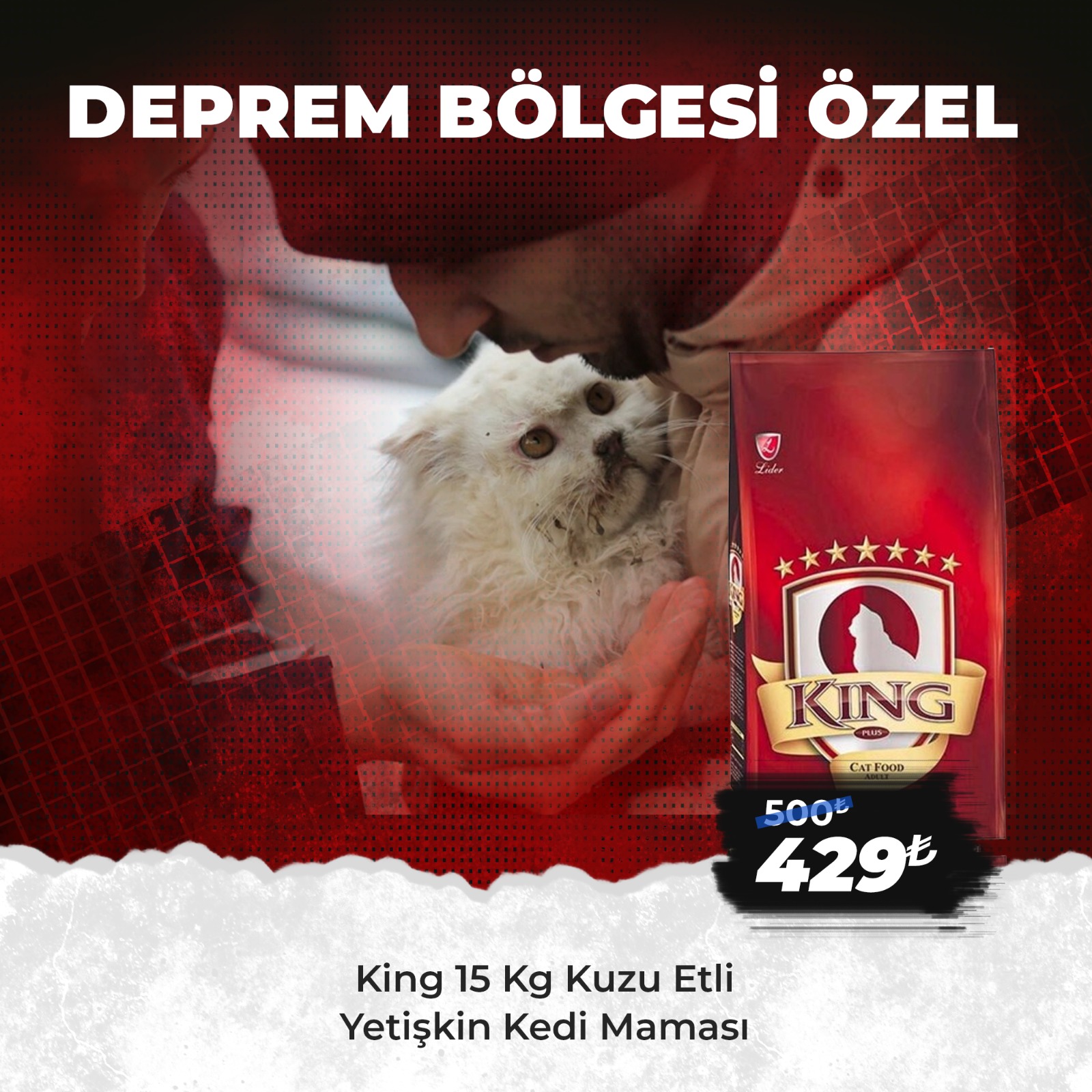 King 15 Kg Kuzu Etli Yetişkin Kedi Maması