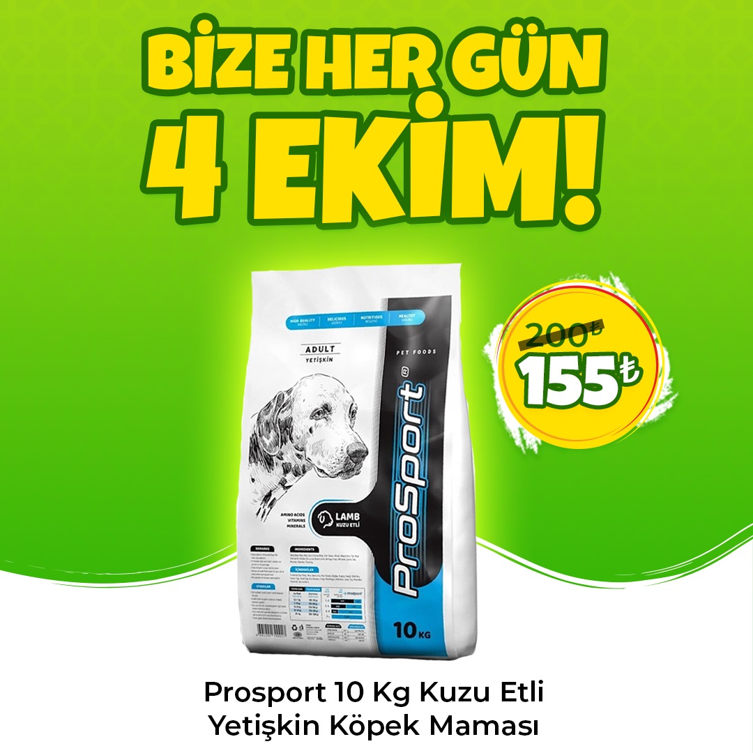 ProSport Kuzu Etli Yetişkin Köpek Maması 10 KG