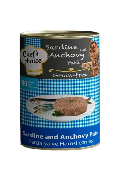 Chefs Choice 400 Gr X 1 Adet Sardalyalı ve Hamsili Soslu Kıyılmış Kedi Konserve 