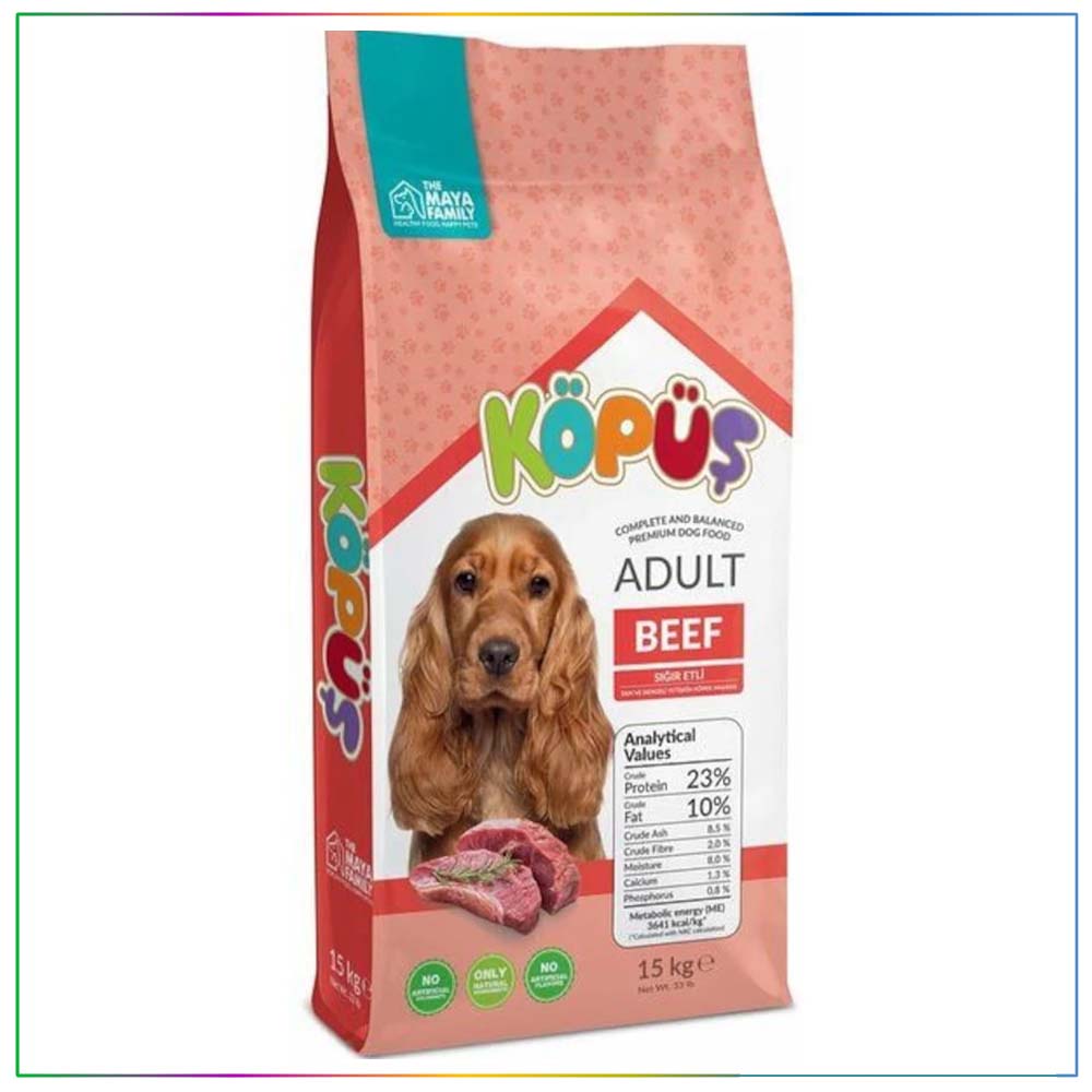 Köpüş Biftekli Yetişkin Köpek Maması 15 Kg