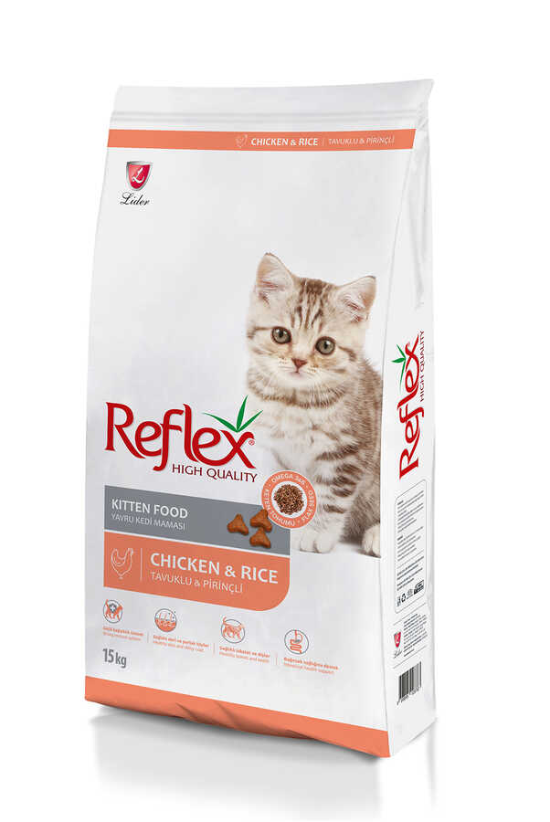 Reflex Tavuklu Pirinçli Yavru Kedi Maması 15 Kg