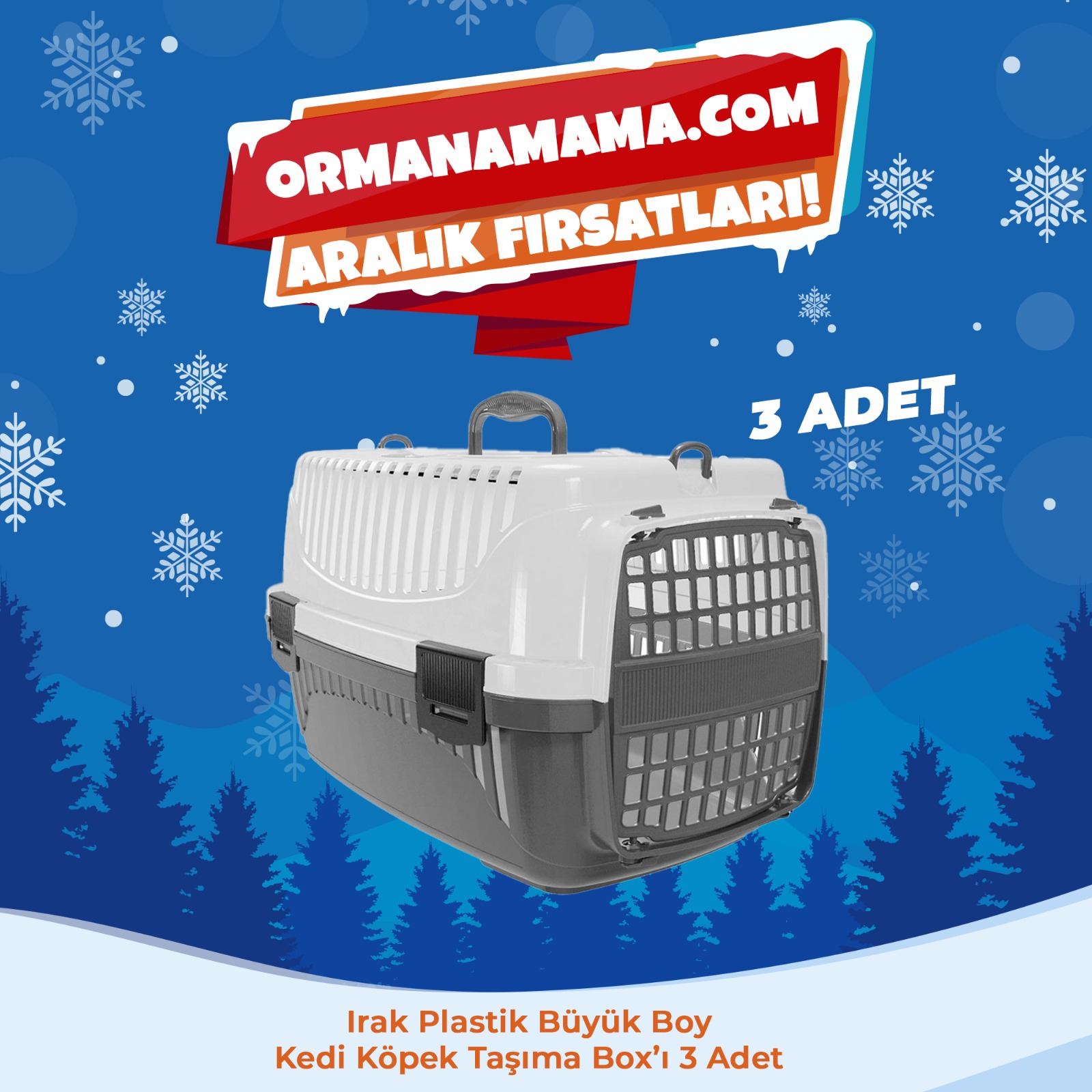 Irak Plastik Büyük Boy Kedi Taşıma Çantası x 3 Adet