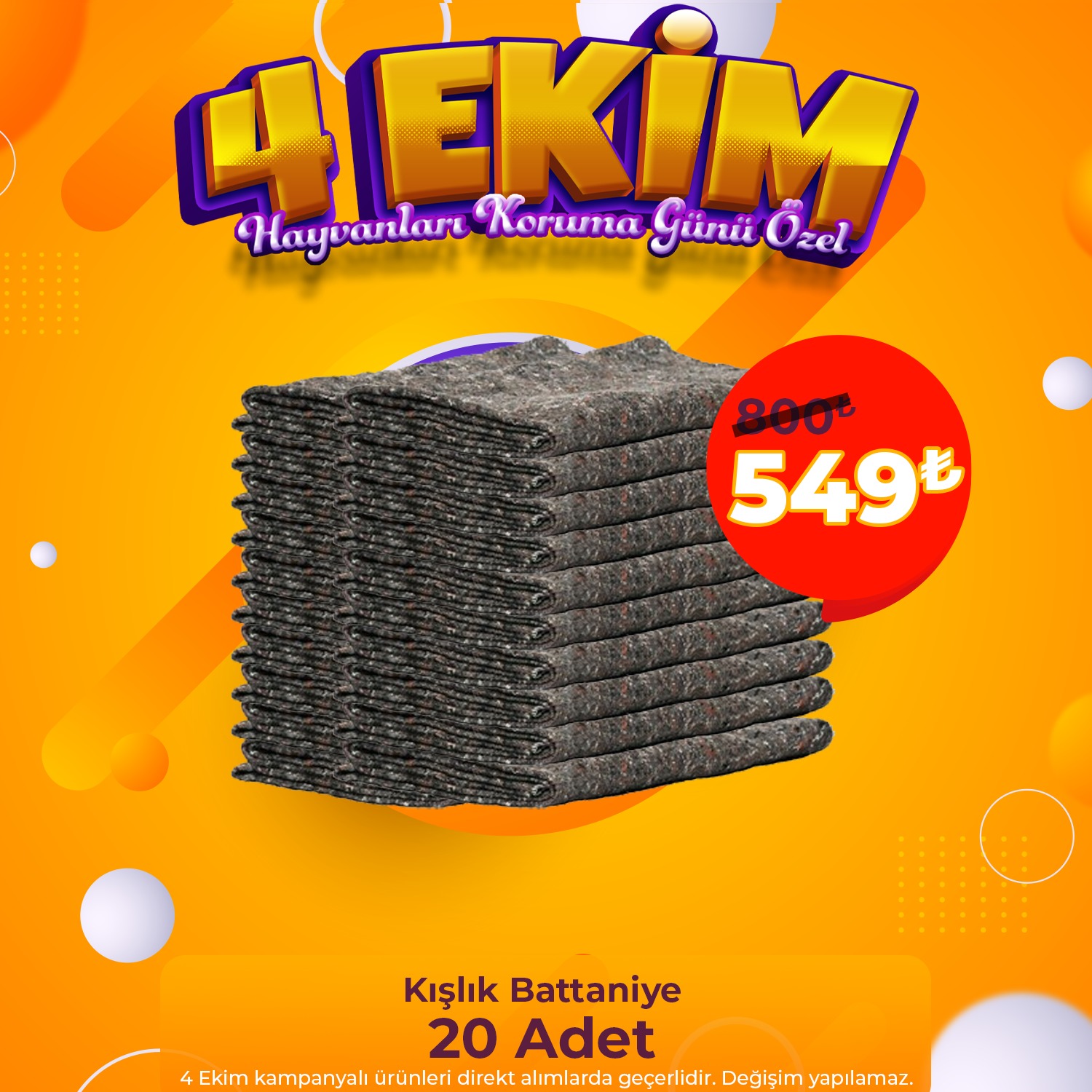 Kışlık Battaniye 20 Adet