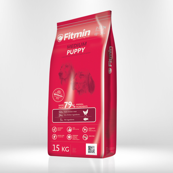 Fitmin Medium Puppy %50 Taze Tavuk Etli Orta Irk Yavru Köpek Maması 3 Kg