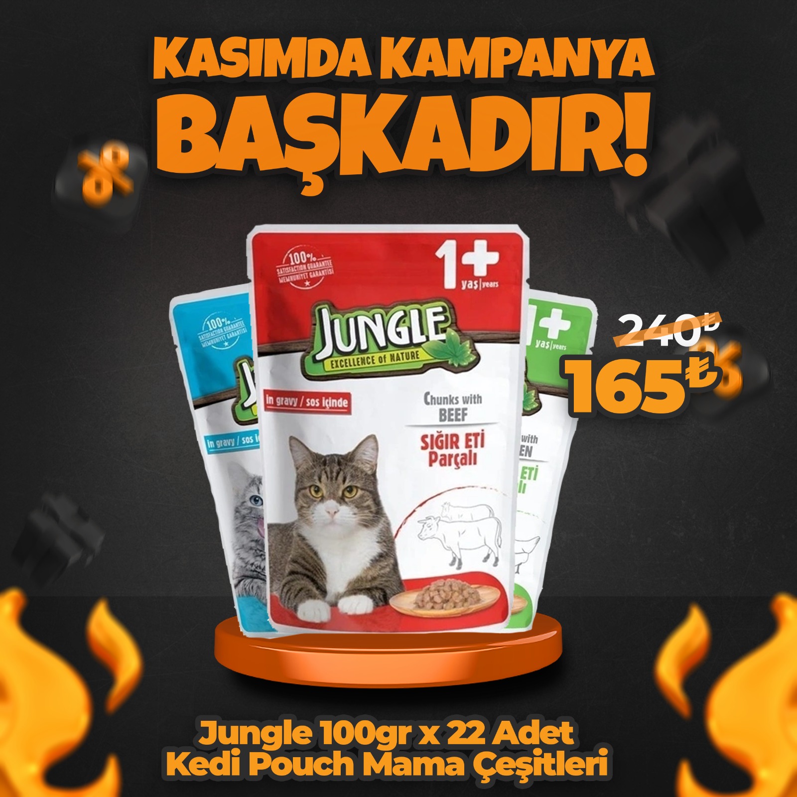 Jungle Kedi Pouch Çeşitleri 24'lü