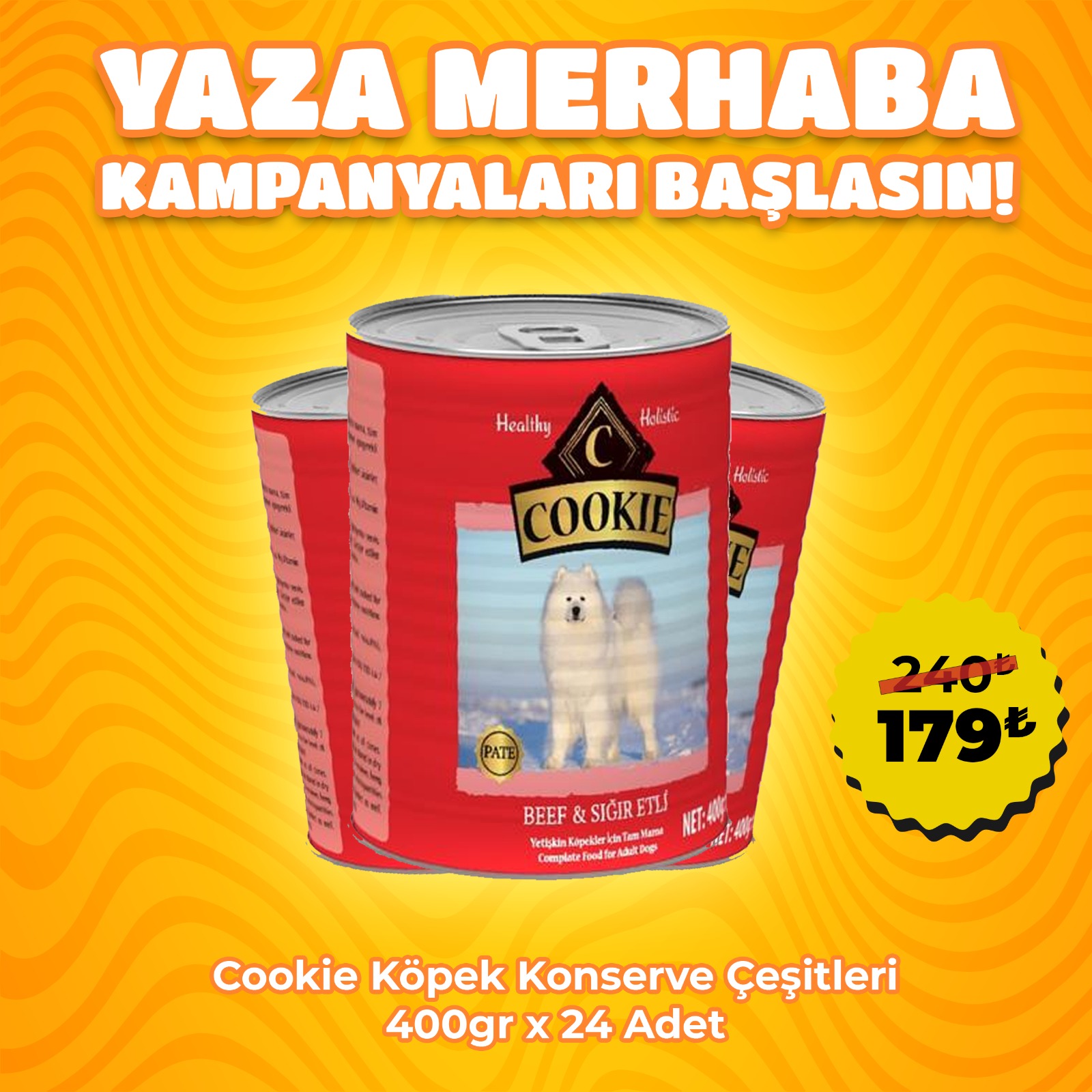 Cookie Köpek Konserve Mama Çeşitleri 400gr x 24 Adet