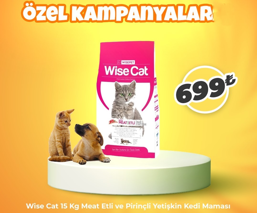 Wise Cat 15 Kg Meat Etli ve Pirinçli Yetişkin Kedi Maması