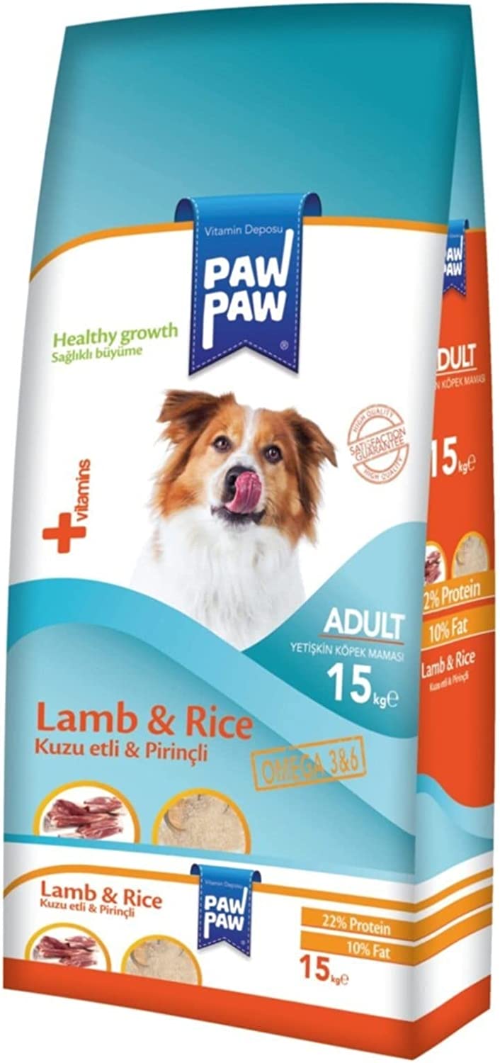 Paw Paw Kuzu Etli Ve Pirinçli Yetişkin Köpek Maması 15 kg