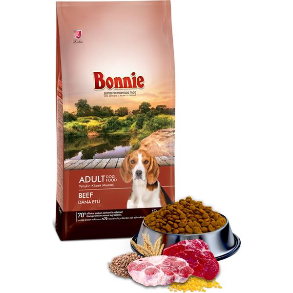 Bonnie Biftekli Yetişkin Köpek Maması 15 Kg