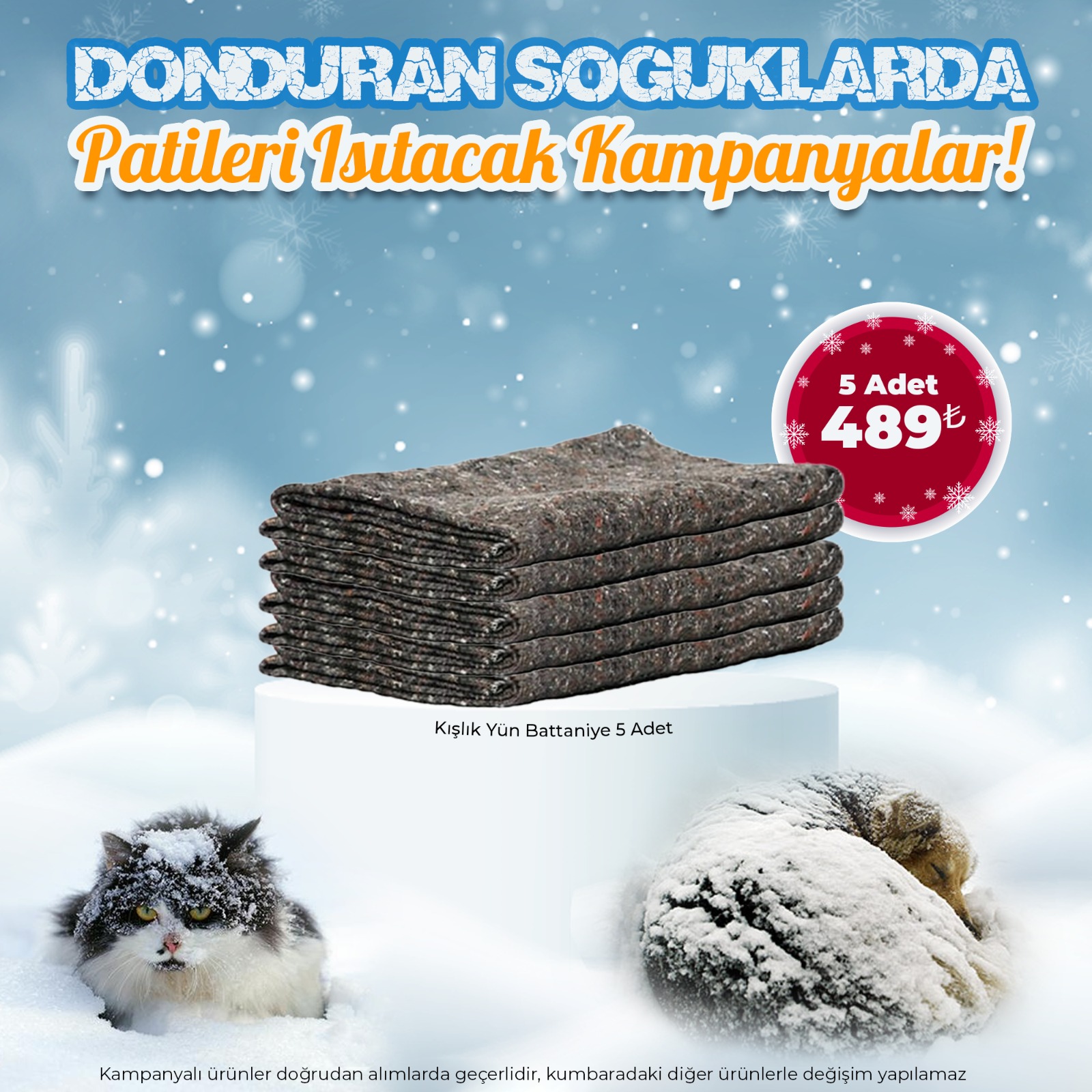 Kışlık Yün Battaniye 5 Adet