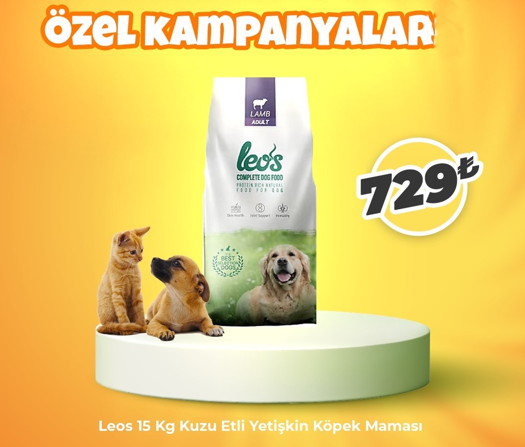 Leos 15 Kg Kuzu Etli Yetişkin Köpek Maması