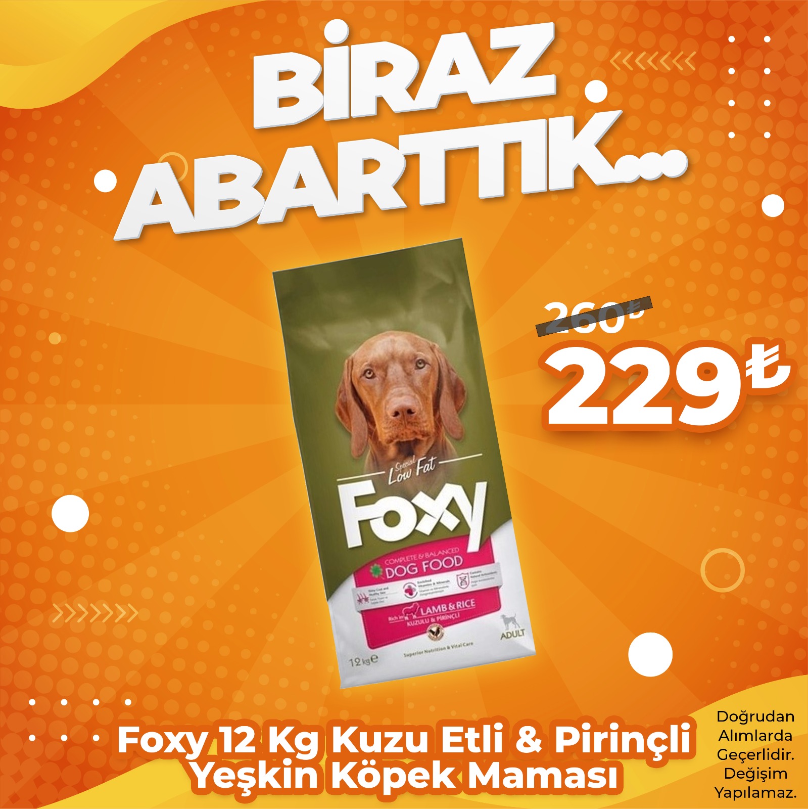 Foxy 12 Kg Kuzu Etli Yetişkin Köpek Maması 