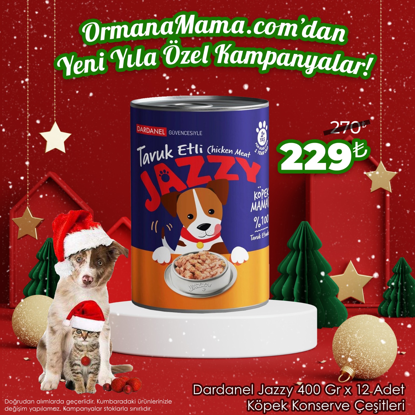 Dardanel Jazzy 400gr x 12 Adet Köpek Konserve Çeşitleri