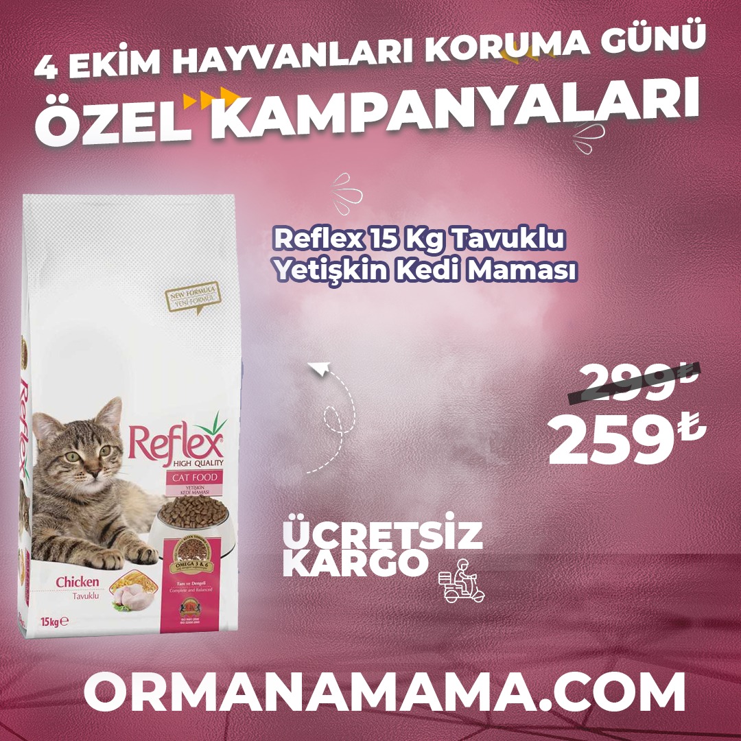 Reflex 15 Kg Tavuklu Yetişkin Kedi Maması